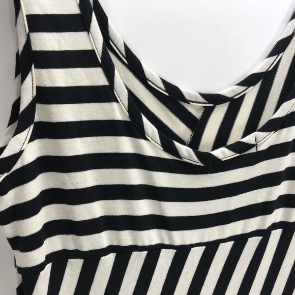 Monteau Black White Stripe Rayo Bodycon Maxi Dress - Picture 5 of 6